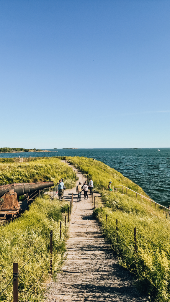Panoramic view of the Baltic Sea from Suomenlinna island near Helsinki.