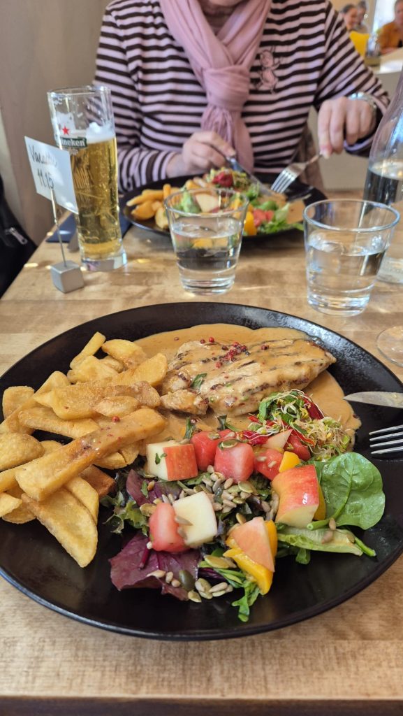 Steak and fries served at Blanco restaurant in Turku, Finland.