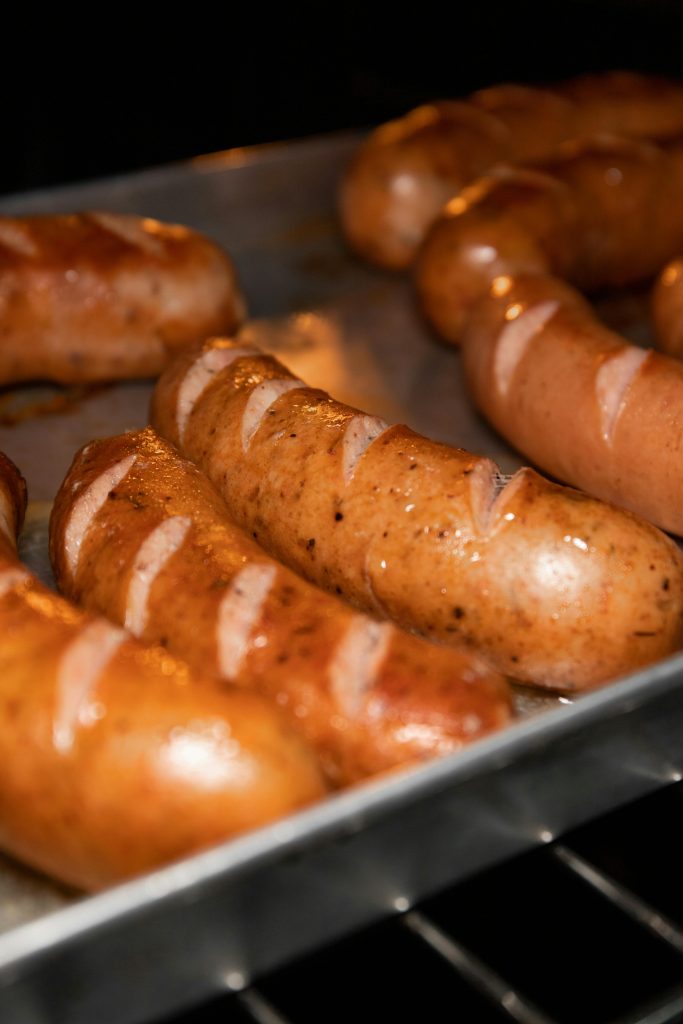 Grilled Finnish sausages, a must-try traditional summer food in Finland