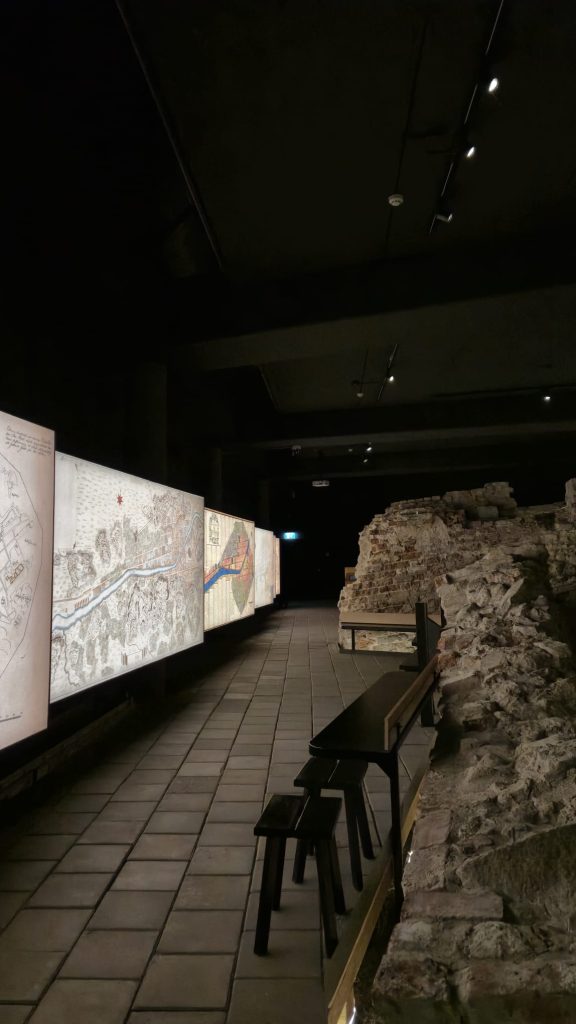 Historical medieval ruins and contemporary art displays inside Aboa Vetus & Ars Nova museum.