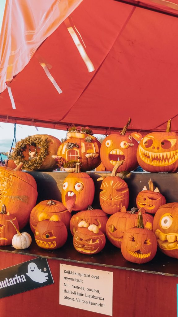 Pumpkin display at Pumpkin Week in Salo, Finland.