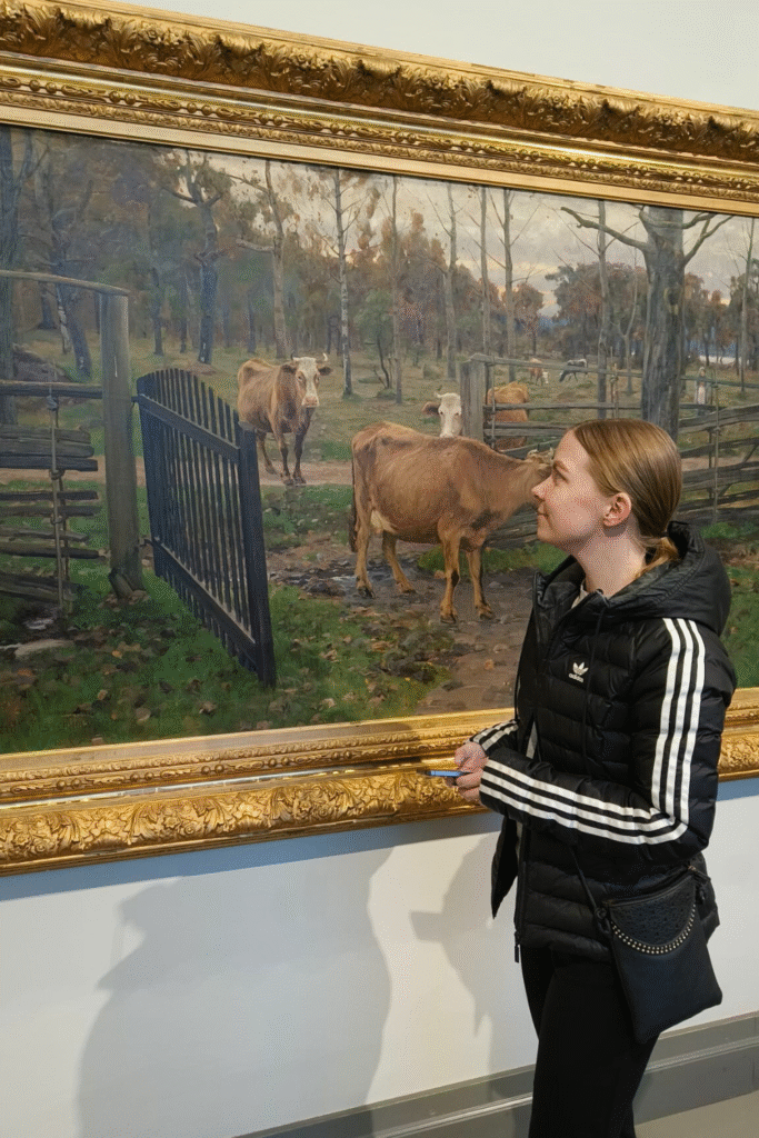 Indoor winter activity in Finland: visiting a museum.