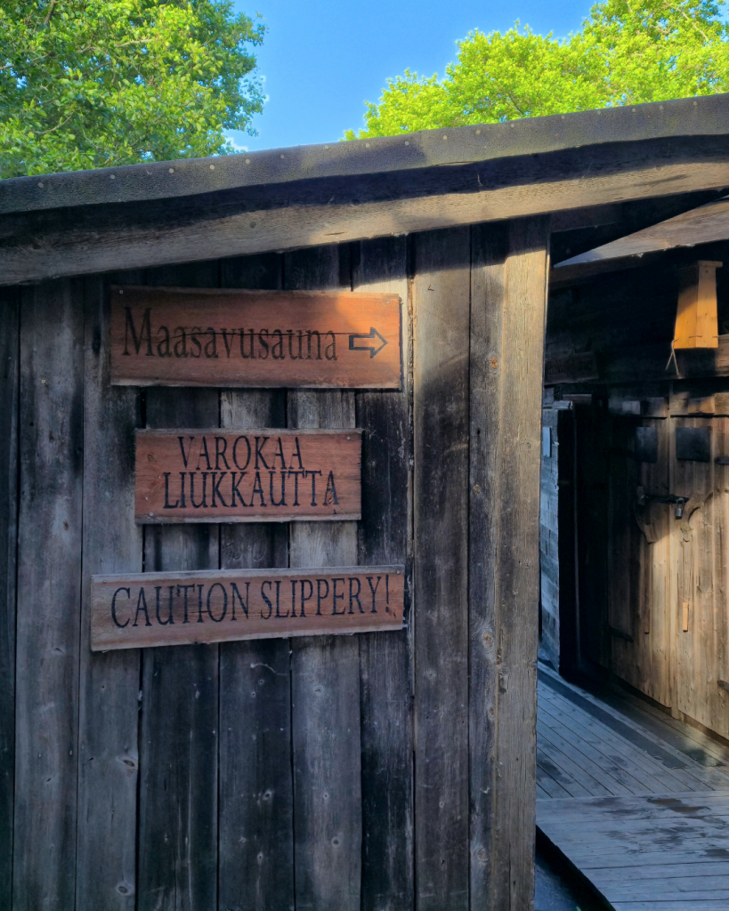 Traditional Finnish smoke sauna at Herrankukkaro.