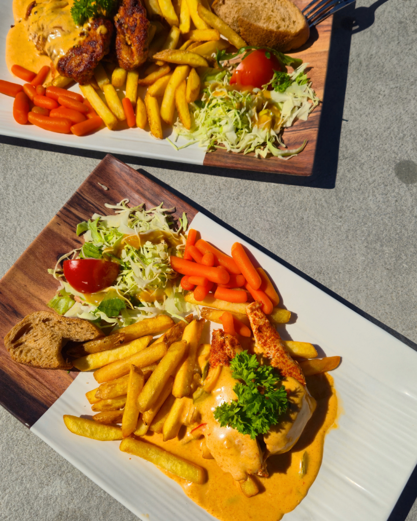 Lunch at a restaurant in Old Rauma, Finland. 