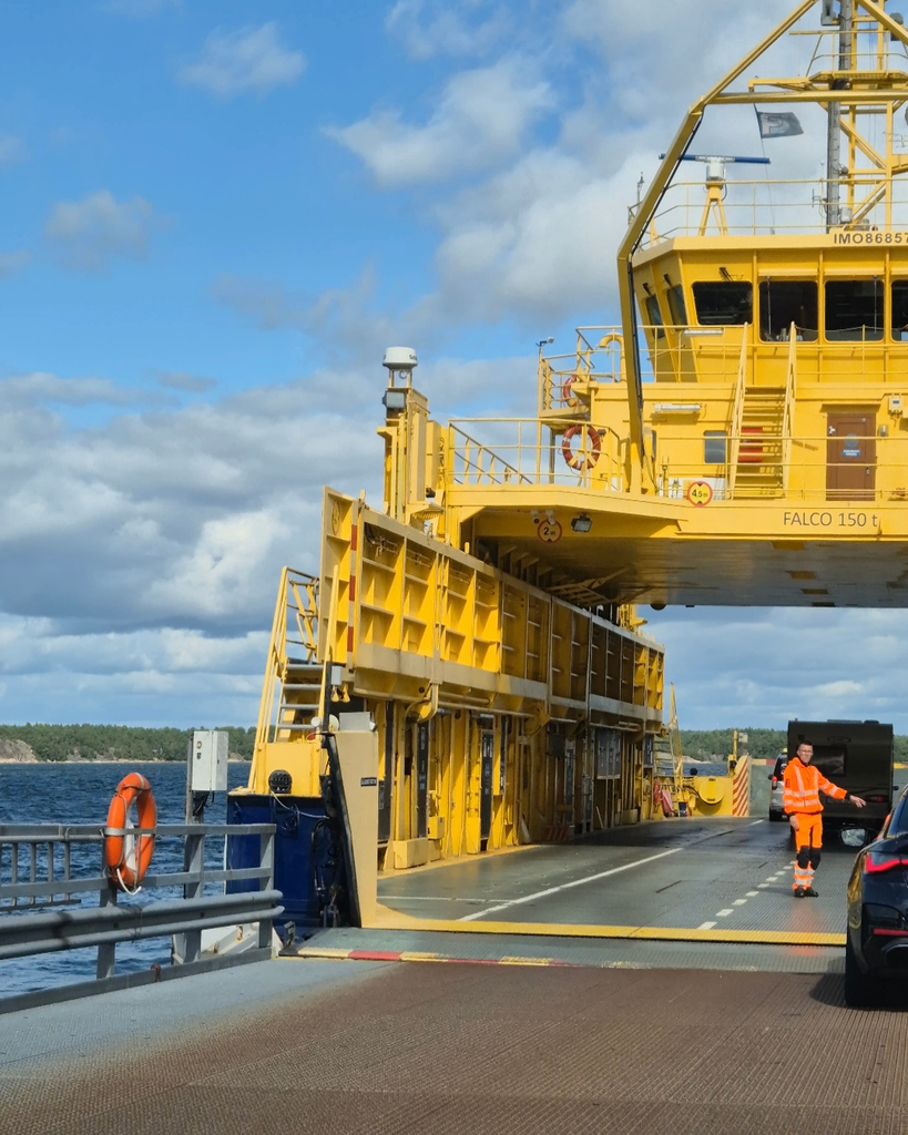 Free ferry to Nauvo at the ferry crossing in Parainen, Finland.
