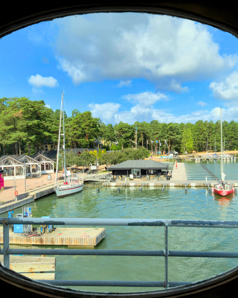View of Nauvo harbour from the boat to Seili in the Finnish Archipelago.