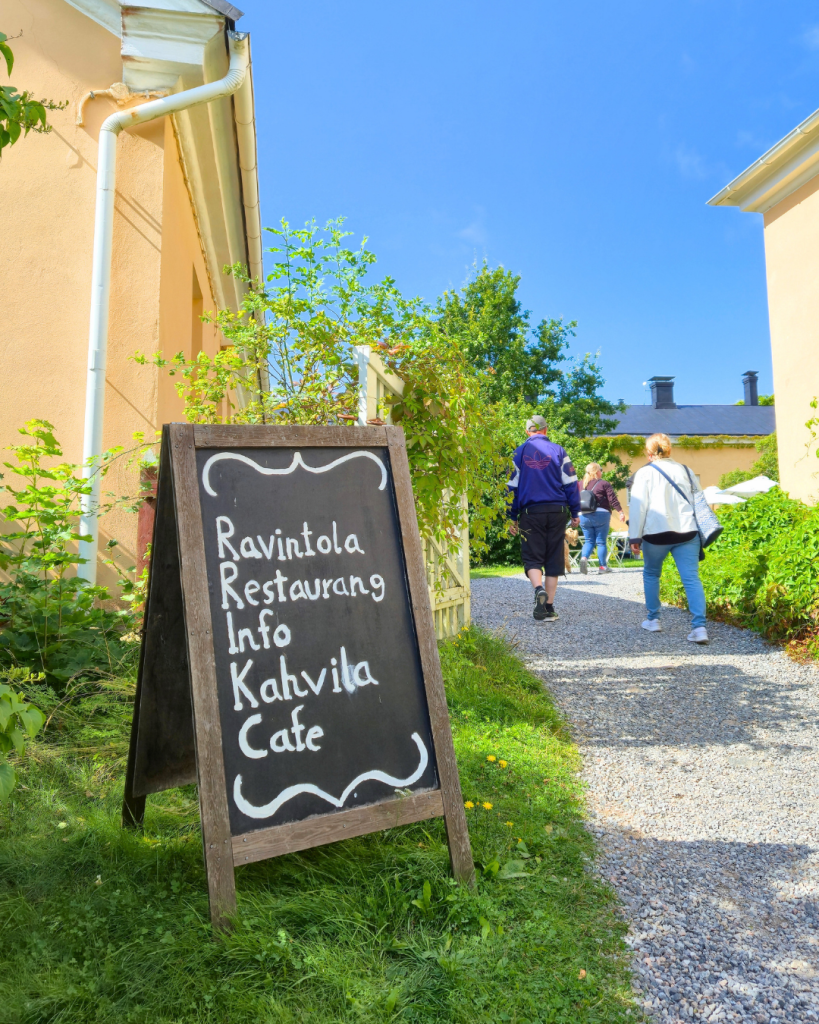 Entrance to the restaurant on Seili Island in the Finnish Archipelago.