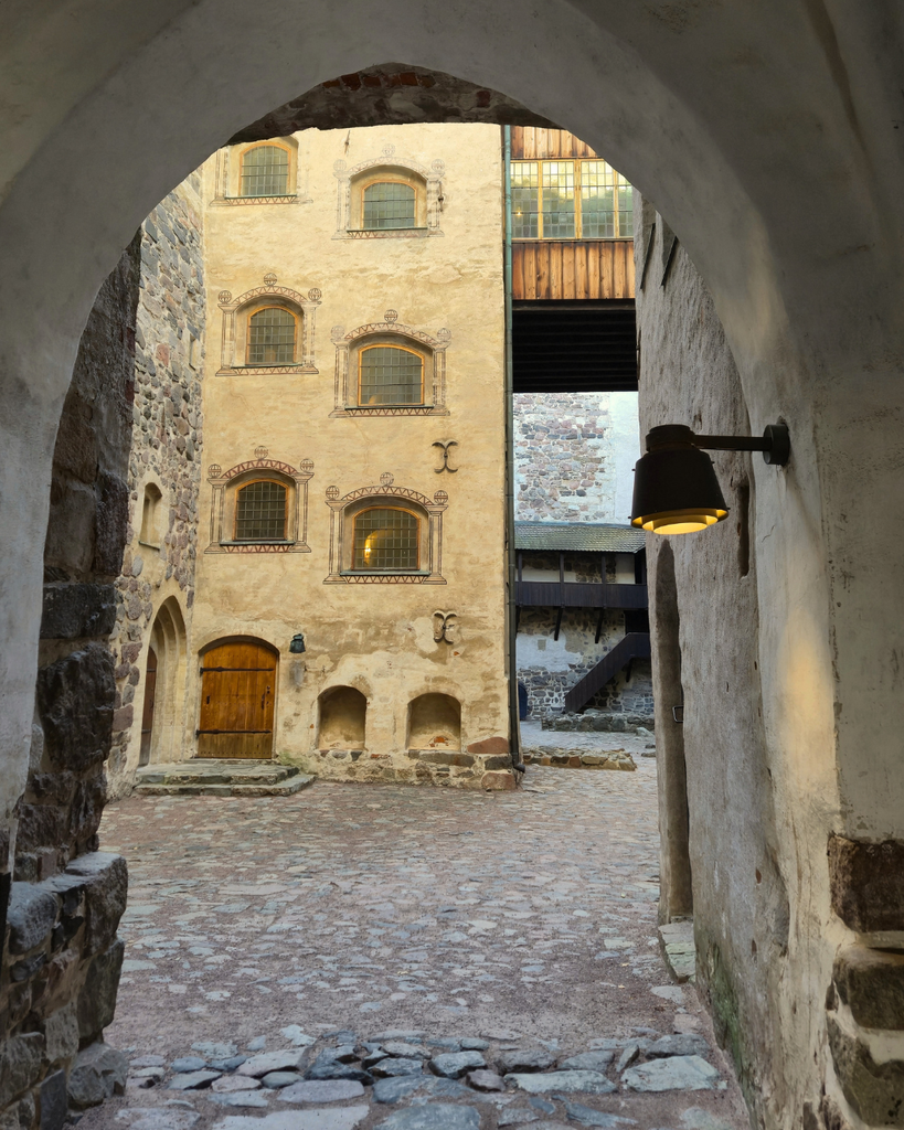 Inner courtyard of Turku Castle in Turku, Finland.